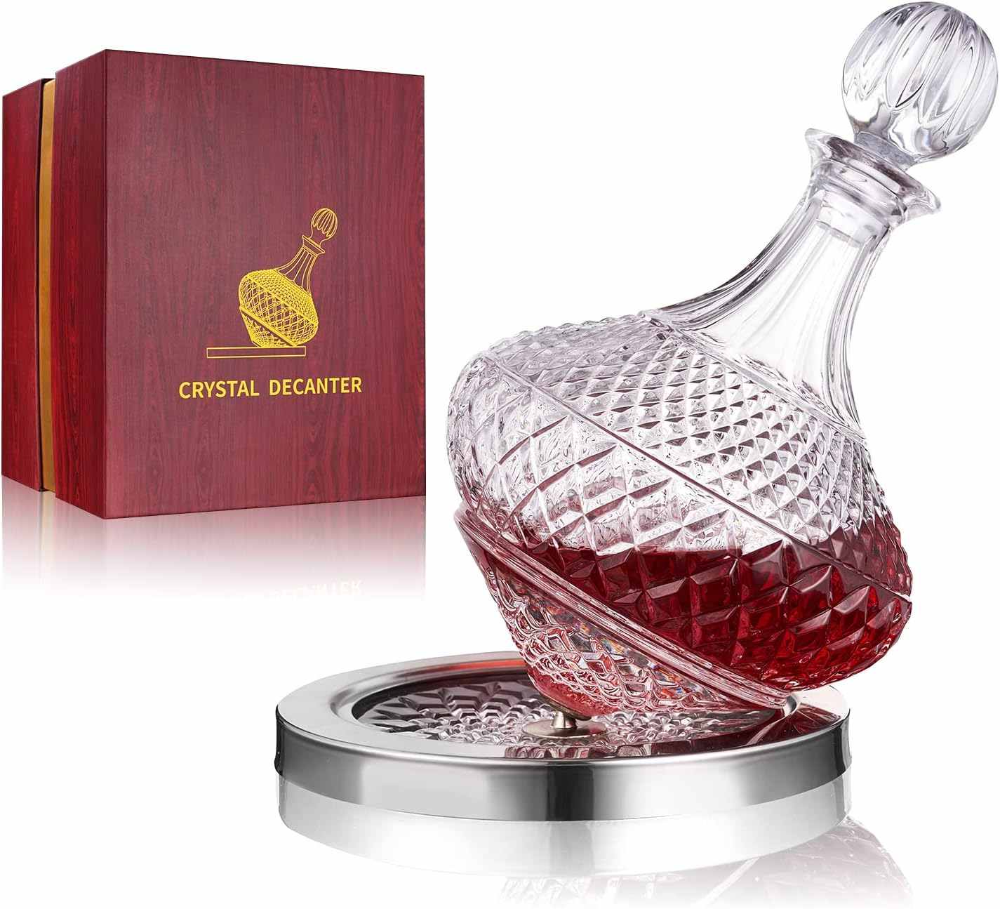 Paysky spinning wine decanter with stopper