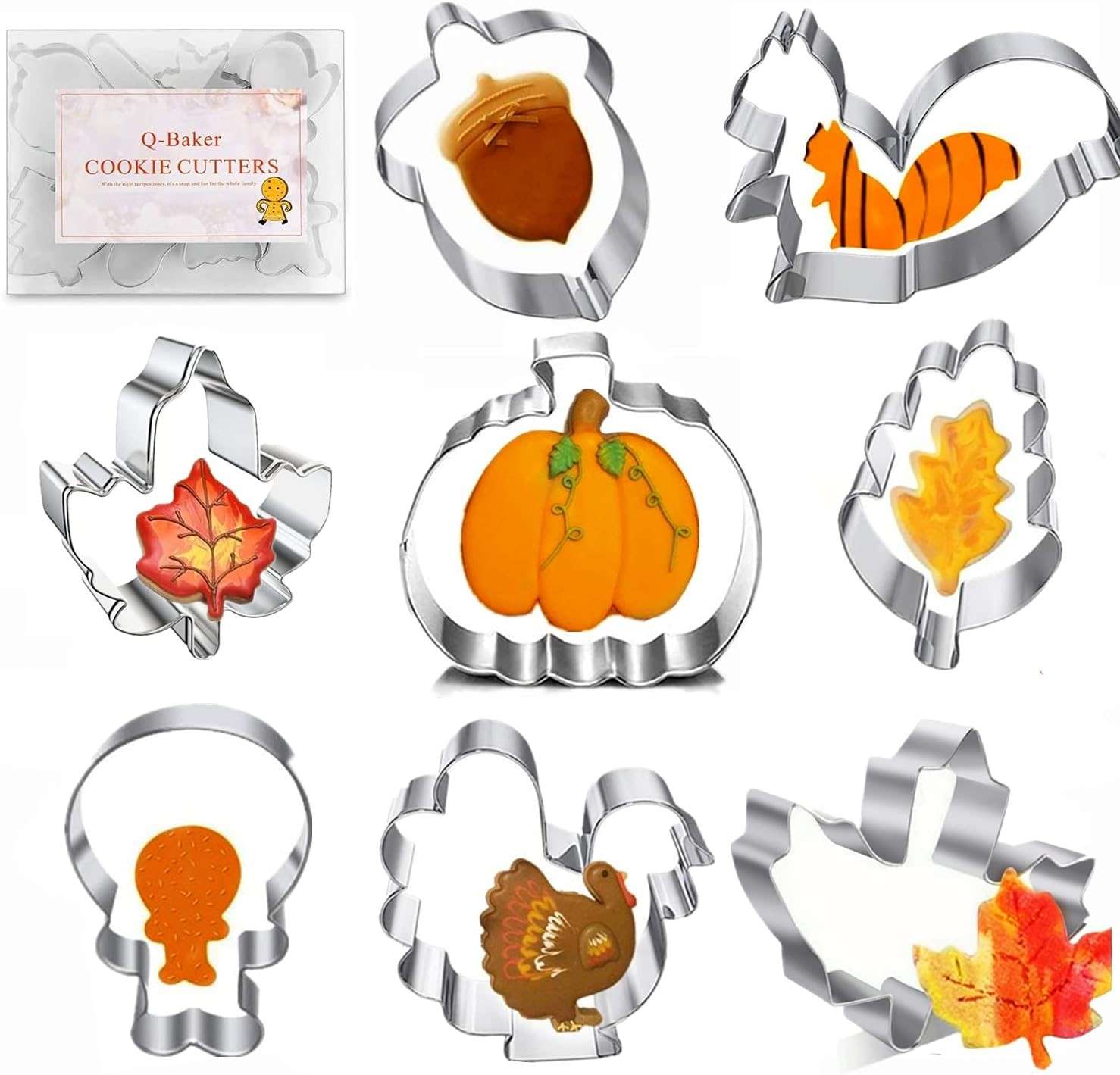 Fall Cookie Cutters | 7 Best Options of 2024 14 Q-BAKER Thanksgiving Cookie Cutters