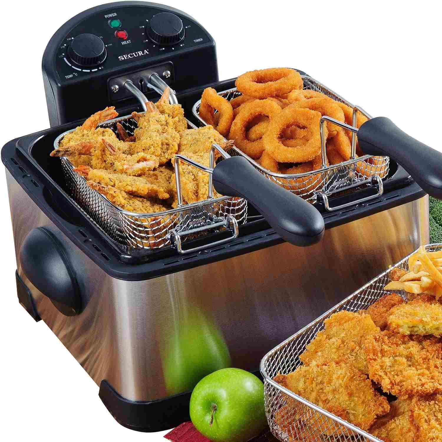 Secura Triple Basket Electric Deep Fryer