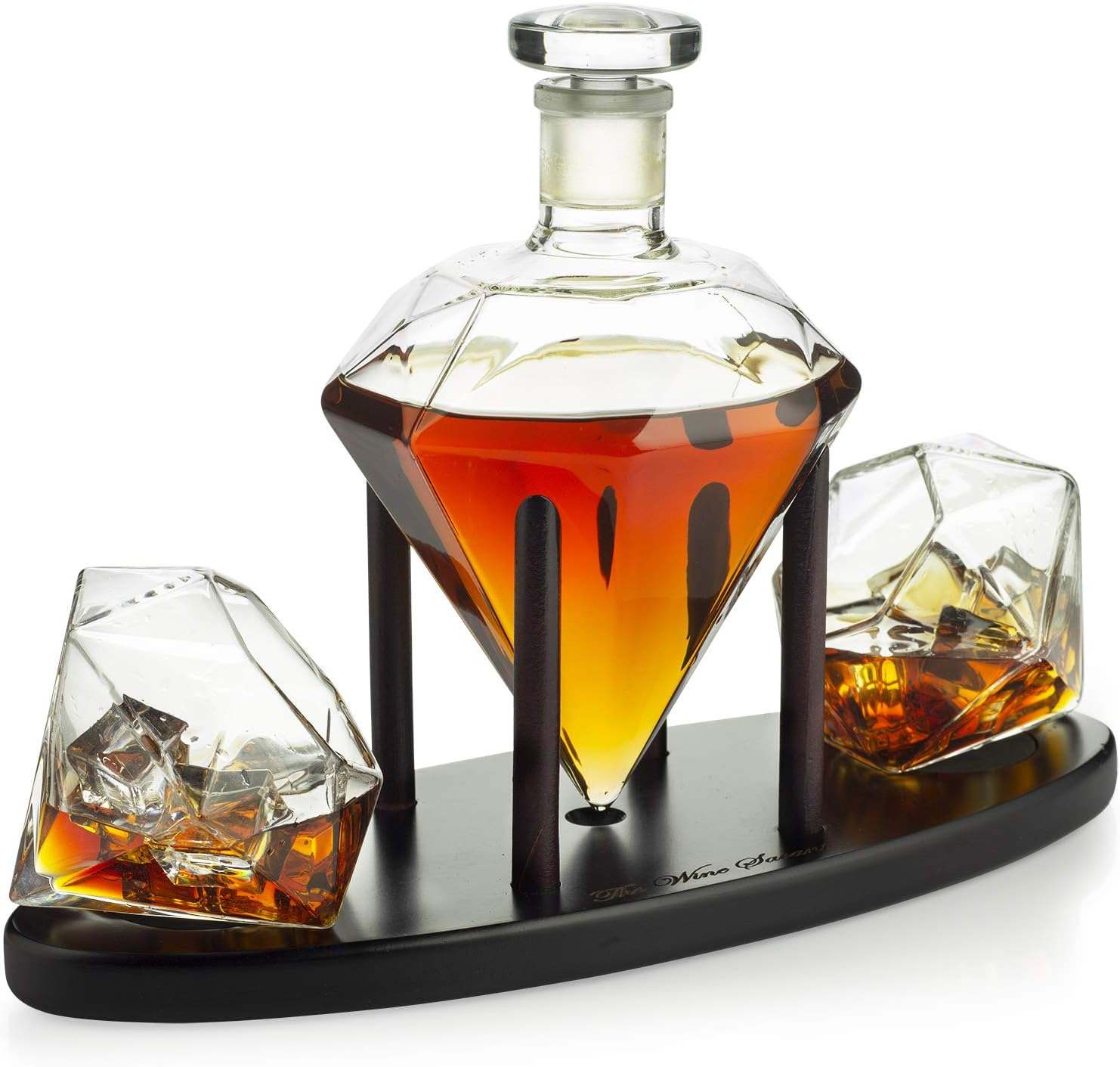 The Wine Savant Diamond Whiskey Decanter