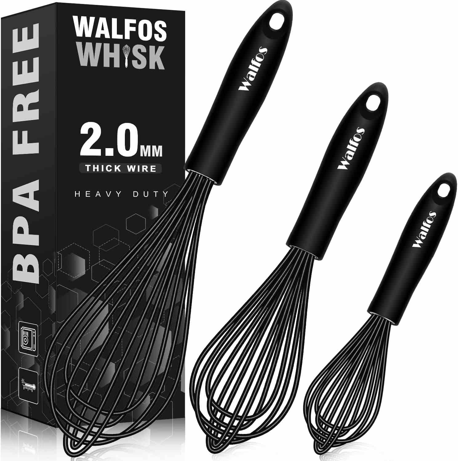 Walfos Silicone Whisk Set