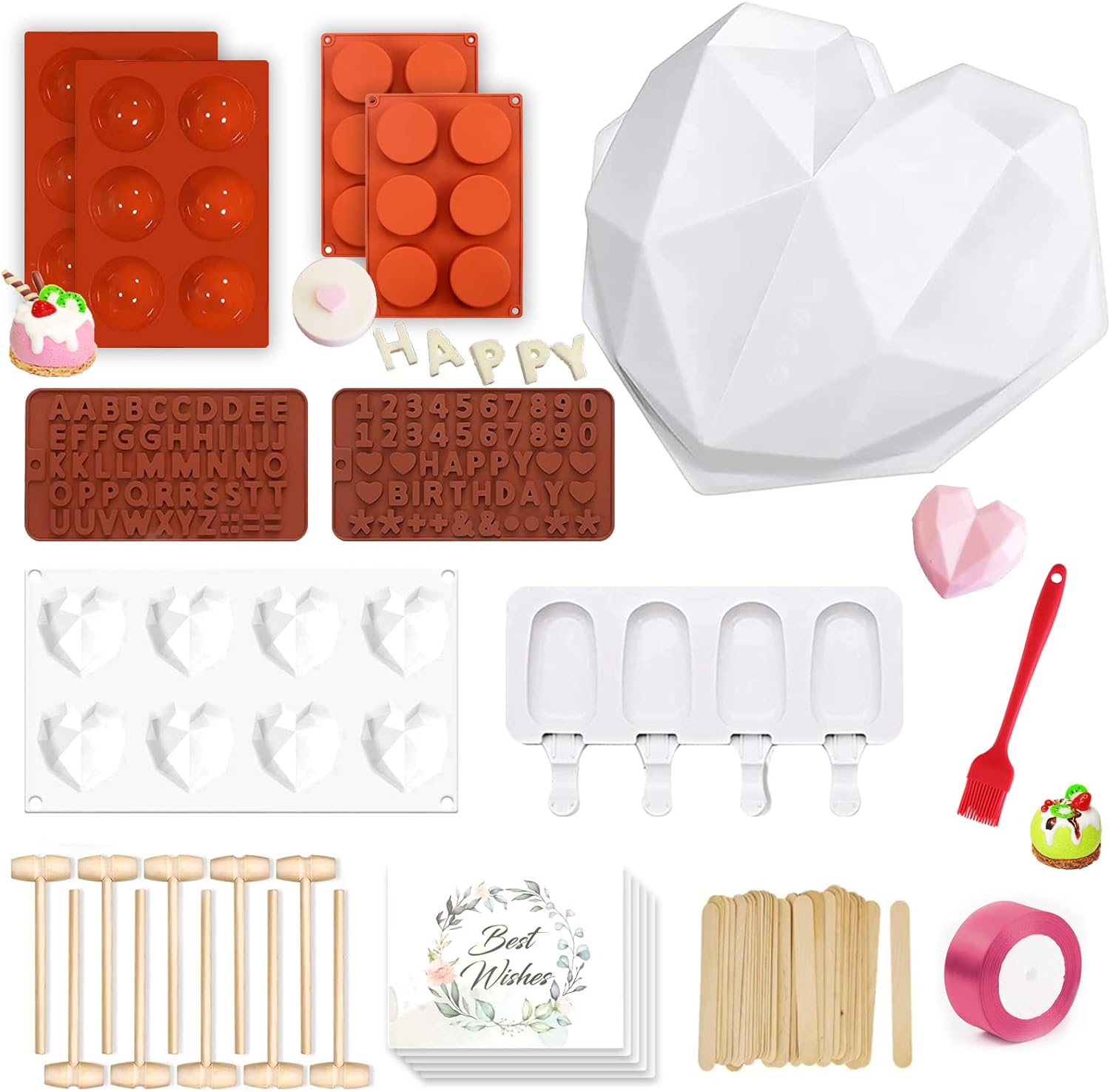 WhiteRhino Silicone Chocolate Molds Set