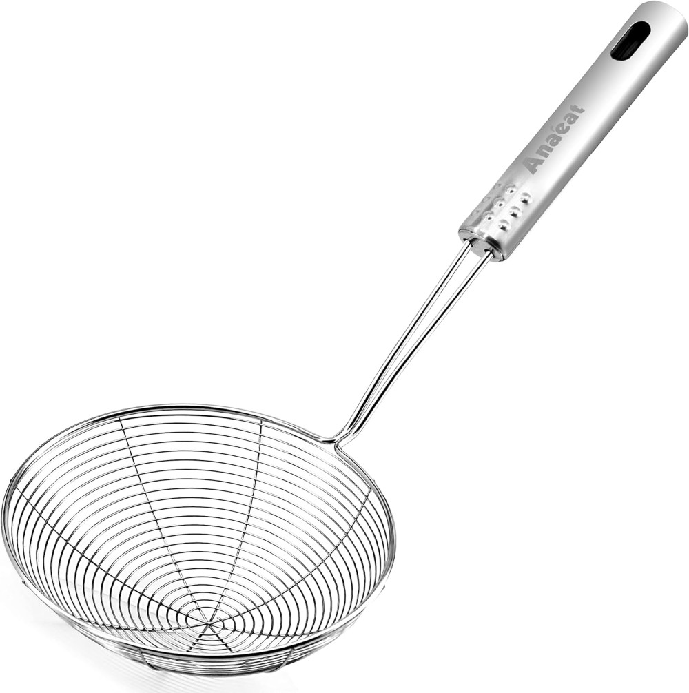 anaeat stainless steel spider strainer - sturdiness