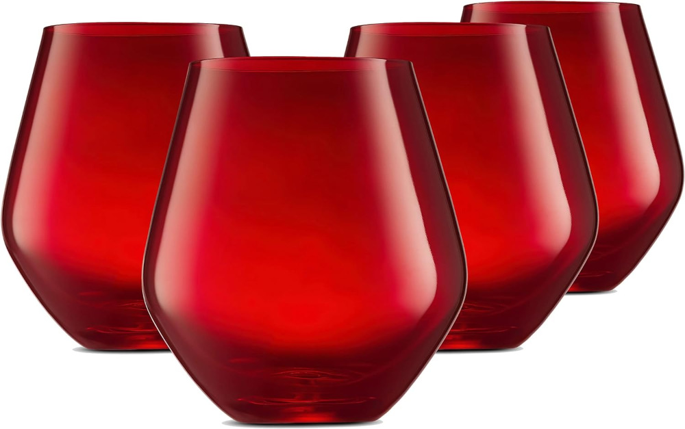 godinger stemless red wine glasses - runner up