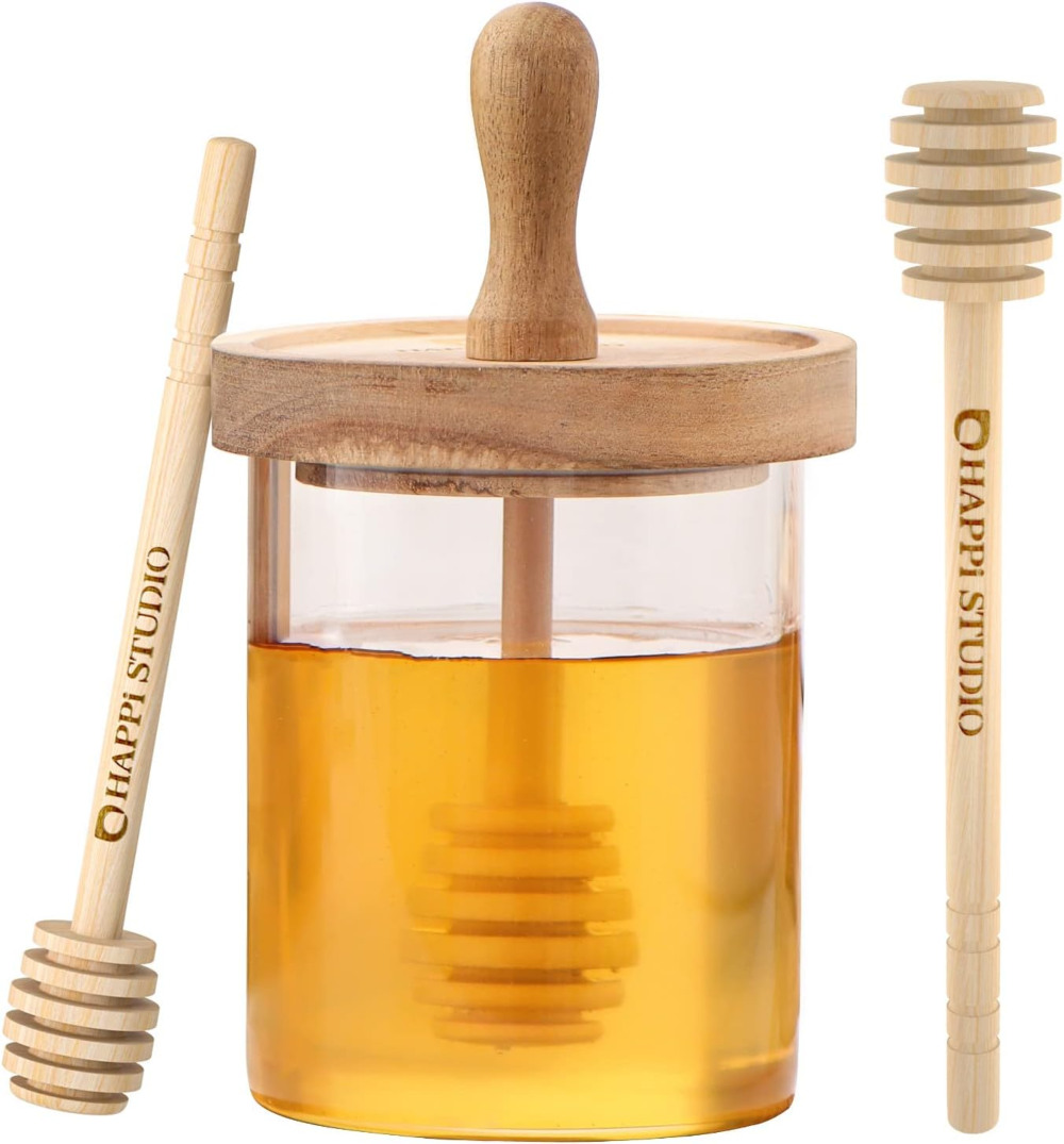 Honey Jar | 5 Best Options of 2024 10 happi studio glass honey jar - large capacity