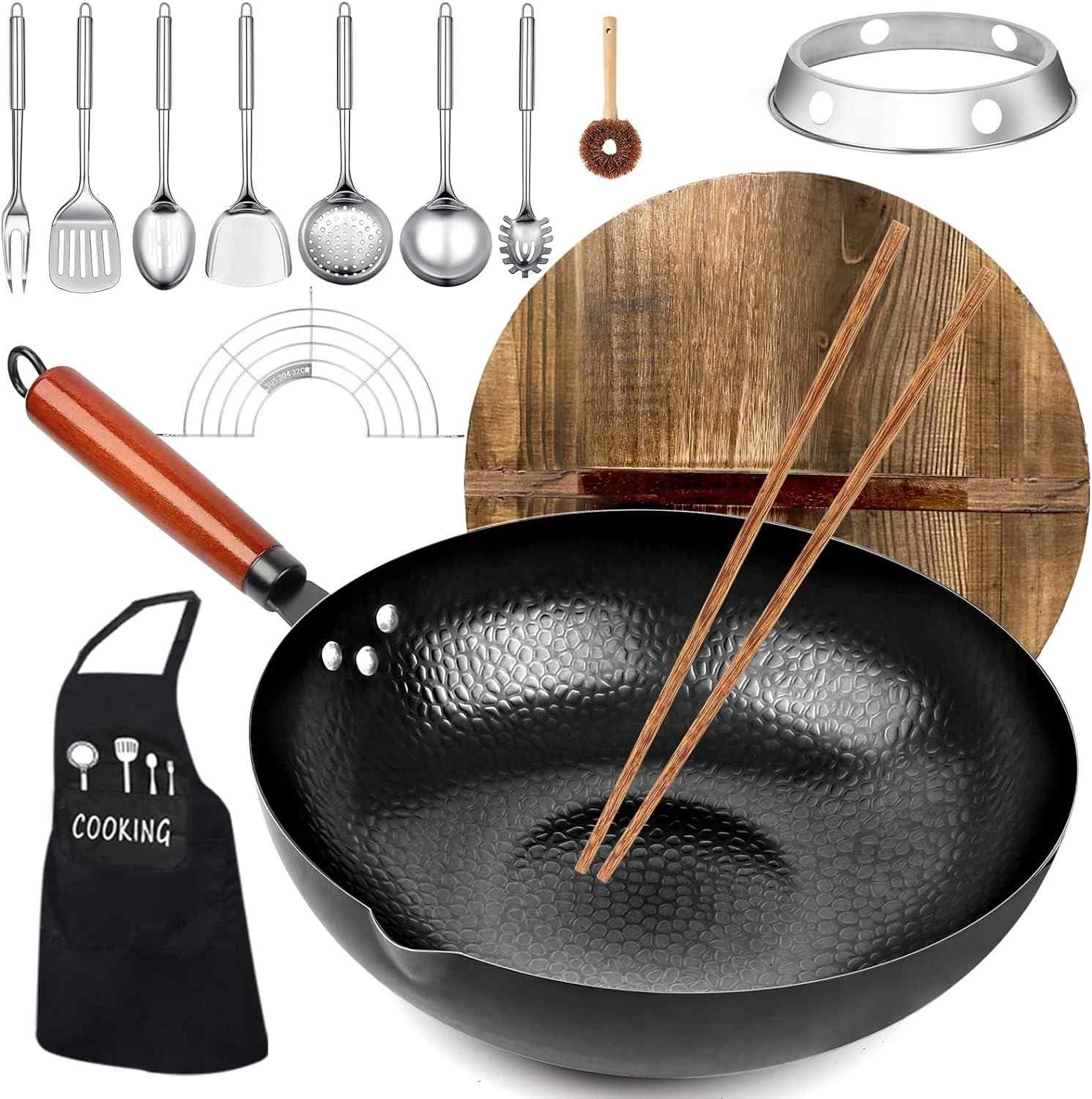 kaqinu Carbon Steel Wok Pan