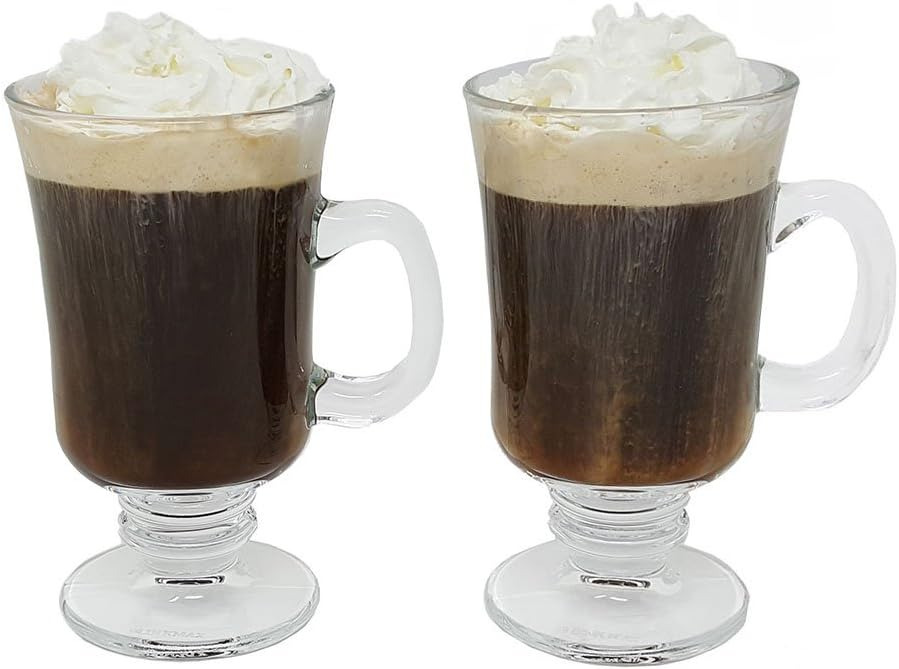 lavohome irish coffee 8 oz glass mugs - best value