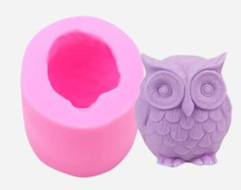 liberhaus owl candle silicone mold - very soft silicone