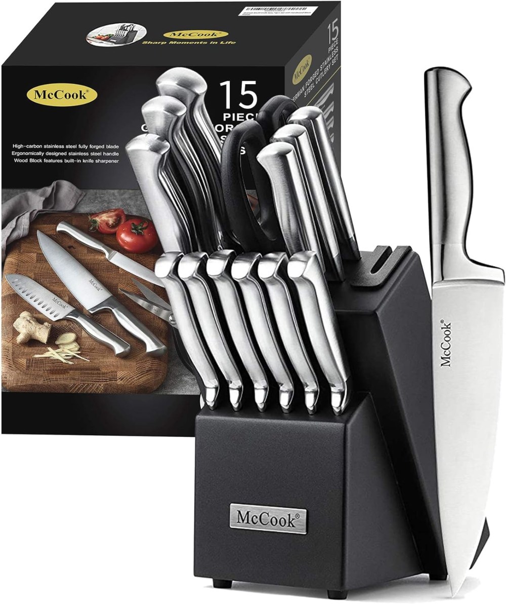 mccook stainless steel german knife set - our top pick