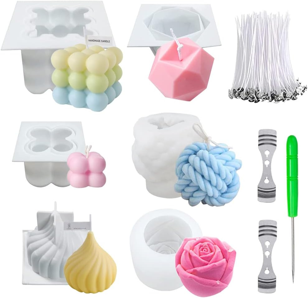 nicavkit silicone candle molds set - food grade materials