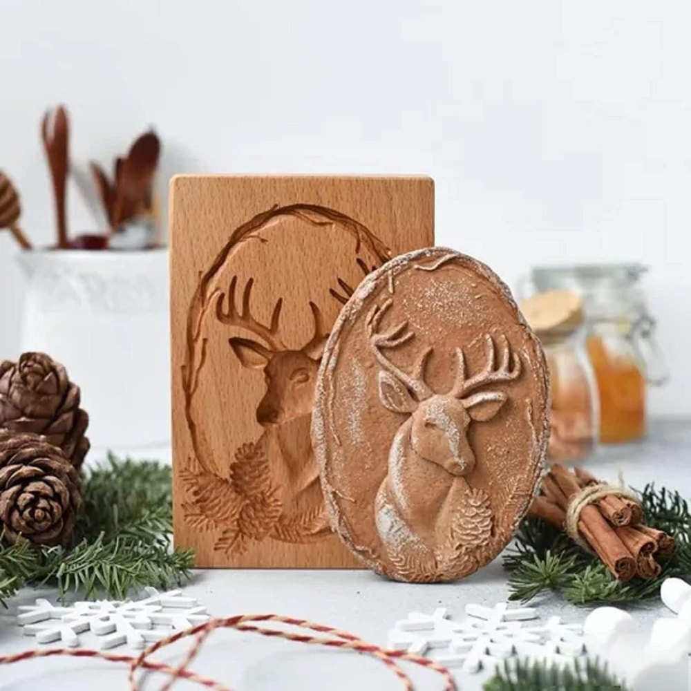oanruyan wooden cookie molds - christmas gift
