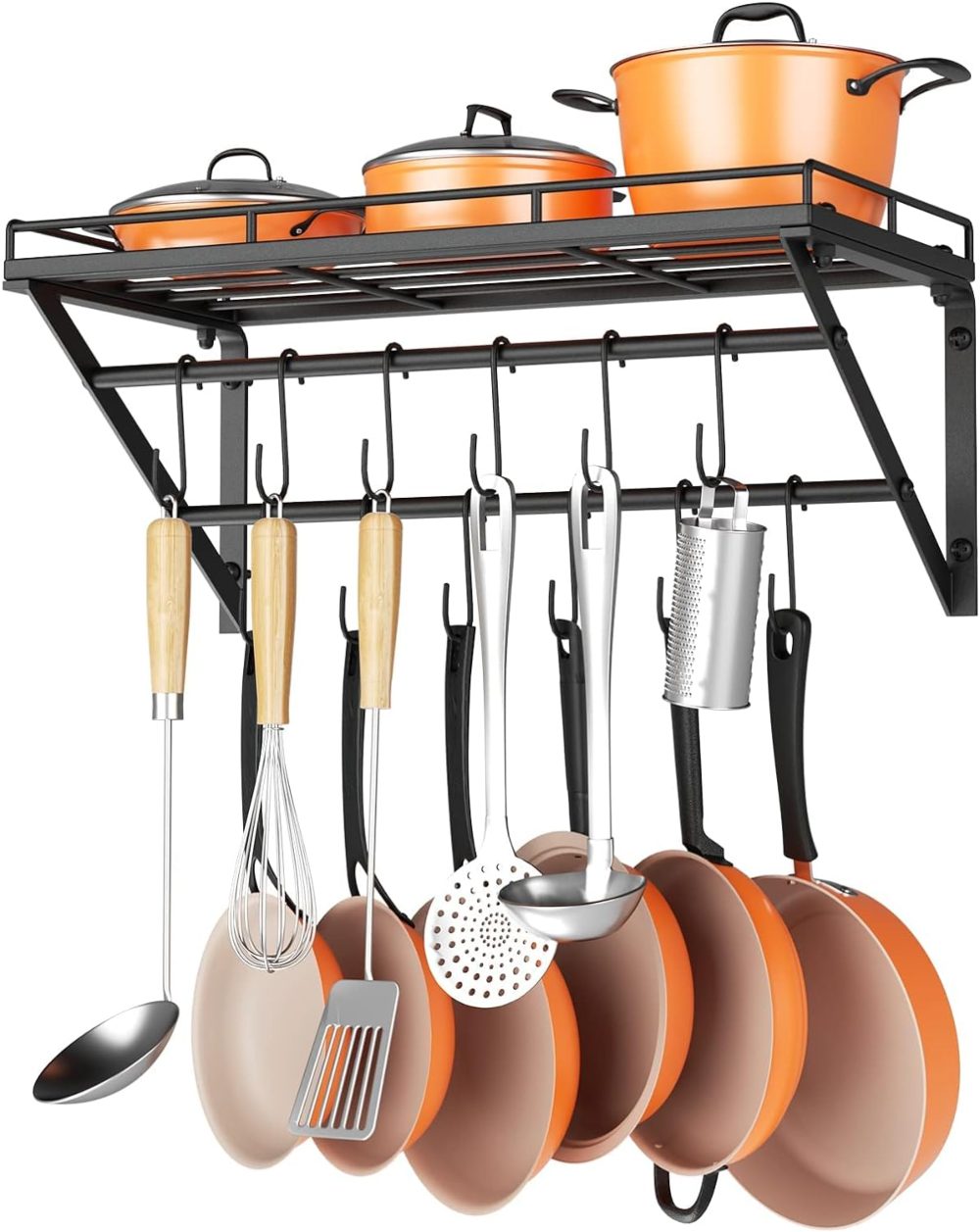 oropy 23 inch wall mounted pot rack - best value
