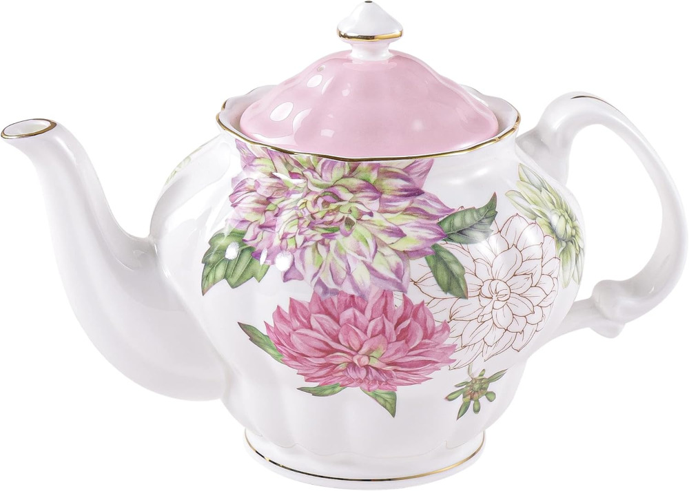 pulchritudie bone china teapot - variety of flowers
