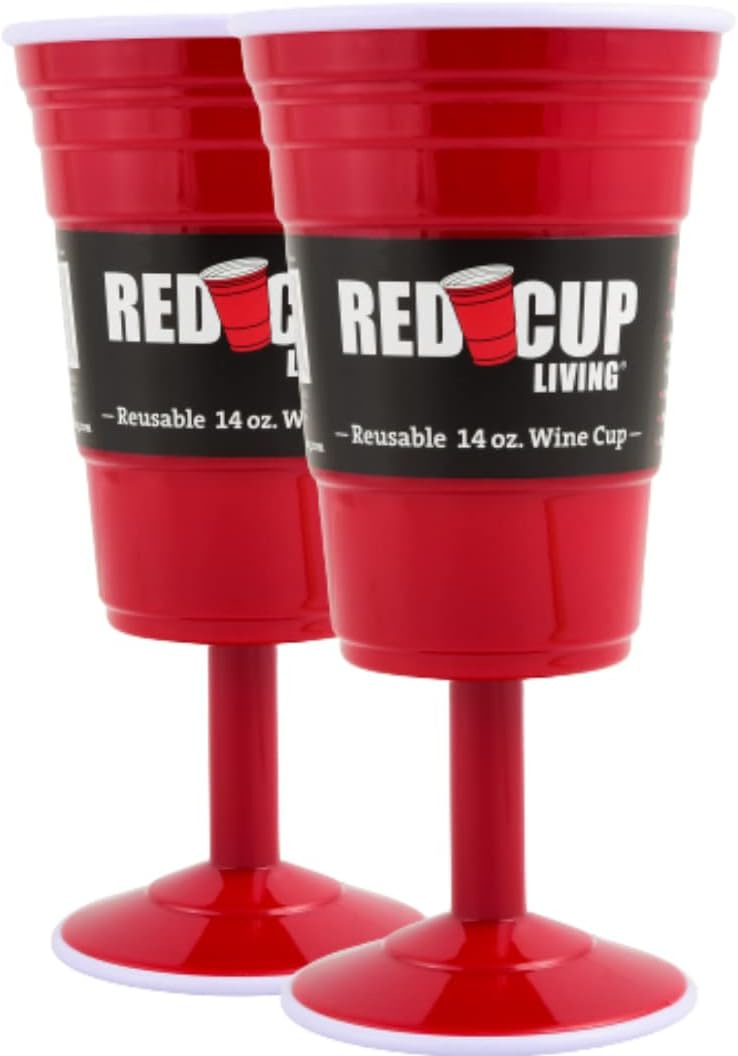 red cup living reusable wine glasses - reusable