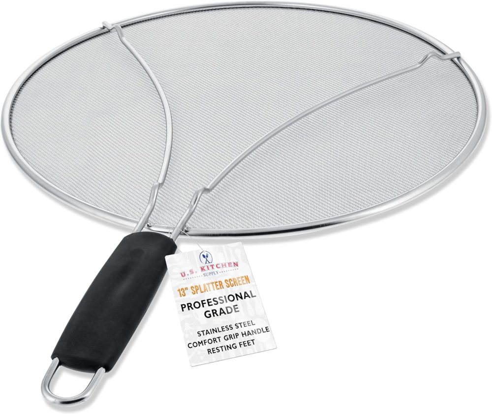 u.s. kitchen supply 13" splatter screen - fine mesh